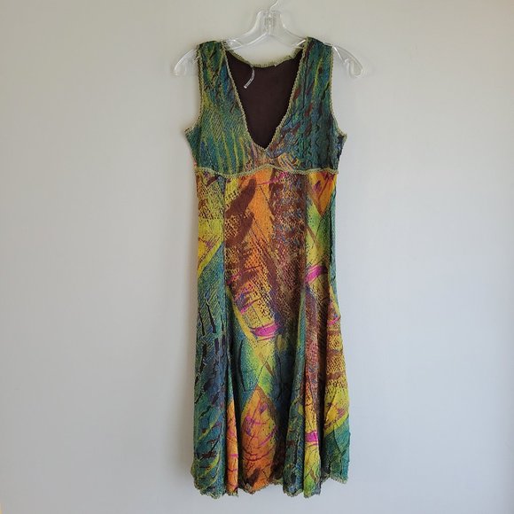 Robe Multicolore Olsenboye – Taille L – Longueur Genou – Femme – Neuf Avec étiquettes
